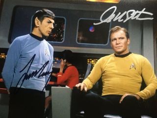 William Shatner Leonard Nimoy Star Trek 8 - 10 Signed Photo