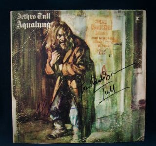 Jethro Tull Autographed Aqualung Album By Ian Anderson & Martin Barre Reprise