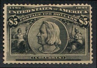 United States (us) 245 Hinged F - Vf $5 Columbian