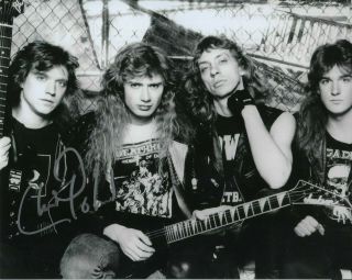 Gfa Megadeth Band Guitarist Chris Poland Signed 8x10 Photo Proof C7
