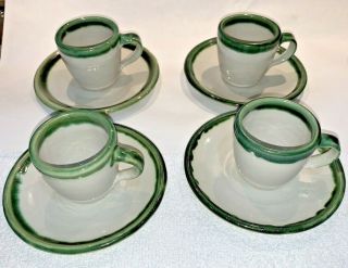 (4) Vintage M.  A.  Hadley Pears & Grapes Demitasse Cups Saucers For Kellyky95 Only
