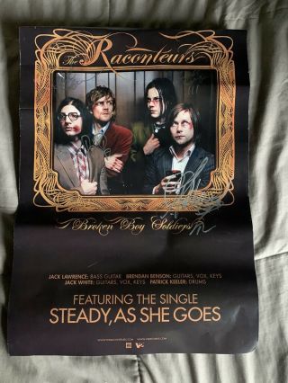 Raconteurs Autographed Poster.  Signed By All Four Members.  Jack White.