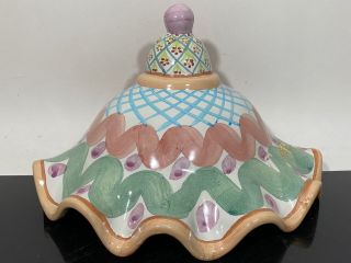 Vtg Mackenzie Childs Terra - Cotta Art Pottery Wall Sconce Planter Vase