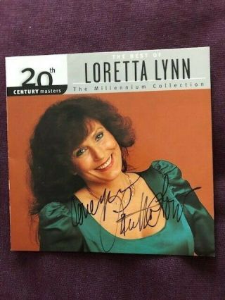 Loretta Lynn Signed Autographed Best Of Cd Booklet