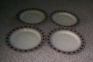 4 Mikasa Stone Craft Cf309 " Terrazzo " 10 3/4 " Dinner Plates