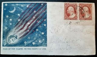 26 Civil War Patriotic - Ex Rare Abraham Lincoln Star Of The North/comet Of 1861