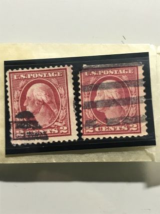 Two Very Rare George Washington Red 2 Cent Stamp