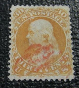 Nystamps Us Stamp 100 $1025 Red Cancel Grill