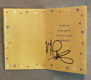 Michael Anthony Van Halen Signed Autographed Birthday Card