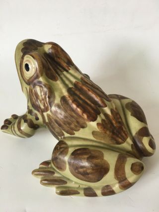 Rare Mccoy Vintage Large 8.  5” Garden Figurine Ceramic Porcelain Frog Yard Art