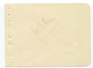 Joe E.  Brown Signed Album Page Vintage Autographed Signature Actor