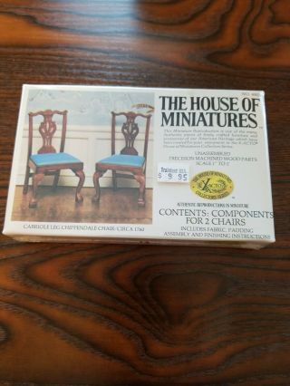 The House Of Miniatures Cabriole Chippendale Chairs No.  40026