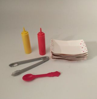 Condiments American Girl Doll Campus Food Snack Cart Replacement Accessories