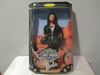 1998 Mattel Harley Davidson Motor Cycles Barbie Doll Collectors Edition 22256