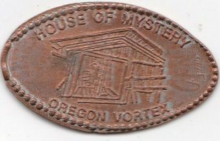 Elongated Souvenir Penny: House Of Mystery Oregon Vortex Z 62a