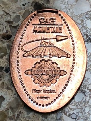 Disney Magic Kingdom Space Mountain Logo Elongated Pressed Penny Smashed