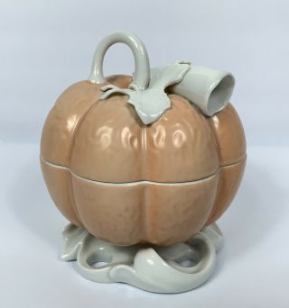 Mottahedeh Vista Alegre Porcelain Pumpkin Sauce Bowl Halloween