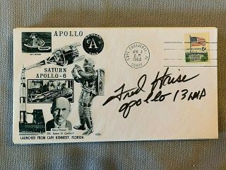 Fred Haise Autographs First Day Issue 1968 Nasa Astronaut Apollo Goddard Tribute