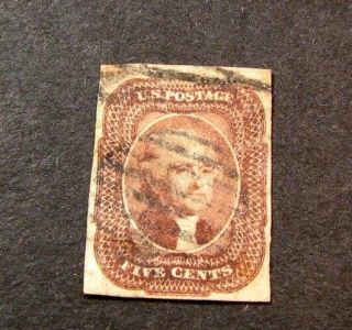Us Stamp Scott 12 Jefferson 1851 - 57 L156