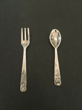 American Girl - Felicity - Fork And Spoon - From Chocolate Set