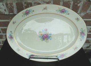 Vintage Lenox Rose J - 300 China Oval Serving Platter " Small " Made In Usa