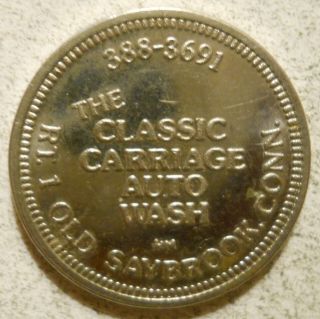 The Classic Carriage Auto Wash (old Saybrook,  Connecticut) Token - Ct3480b