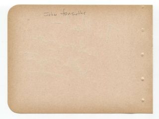 John Forsythe Signed Album Page Vintage Autographed Signature Actor 2
