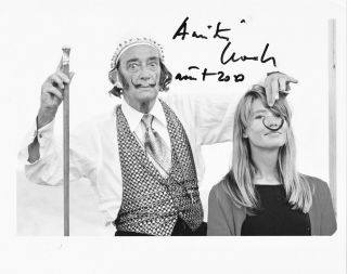 Francoise Hardy (pictured With Dali) Autograph 8x10 Signed Photo