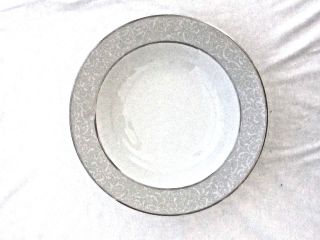 Mikasa Parchment Platinum Large Round Serving Bowl With Tags