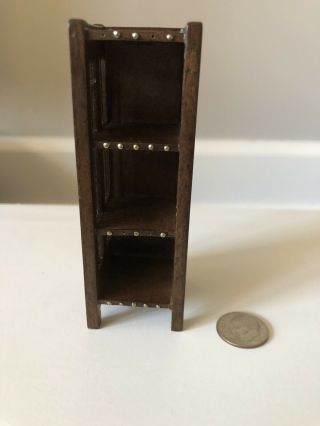 Miniature Wood Bookshelf By Bespaq Dollhouse