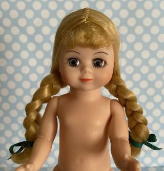 Madame Alexander 7½ " Nude Doll To Dress With Blonde Braided Hair & Maggie Face