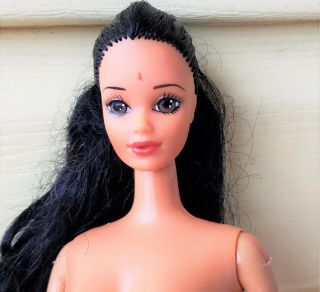 Vintage Steffie Barbie Doll Raven Black Hair Nude Mattel Tnt