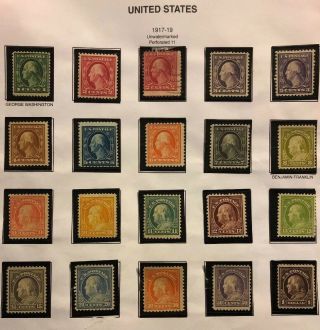 1917 - 19 Us Stamps 498 - 518 Vf Og H Set - Just 1 Cv $500 - 600