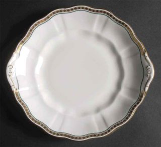 Royal Crown Derby Carlton Green Handled Cake Pastry Plate 5730693