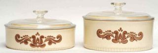 Pfaltzgraff Village (made In Usa) Bakeware Set (2 Bakers With Lids) 1979954