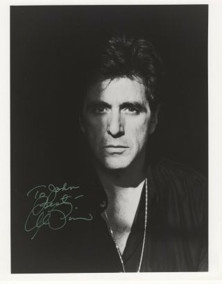 Al Pacino Autographed Signed 8x10 Photo B&w Picture Authentic " To John "