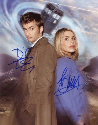 Dr.  Who Series Hand Signed David Tennant & Billie Piper 10x8 Photo
