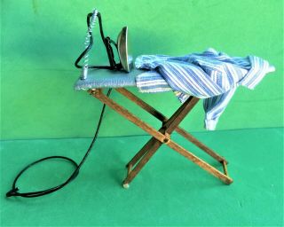 Dollhouse Miniature Ironing Board with Iron and Shirt 1:12 Scale 2