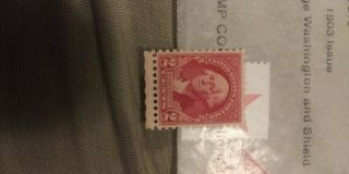 George Washington 2 Cent Red Stamp,  With Gum (rare)