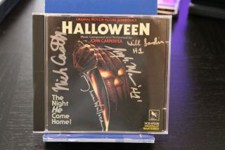 Halloween Signed Soundtrack Cd - (4) Jsa Certified Autographs - Nick Castle