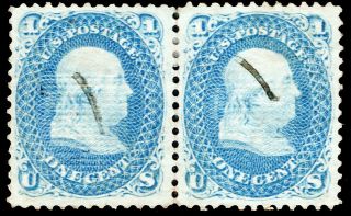 Us 86 1867 E Grill 1¢ Pair
