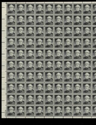Scott 1049,  30c Stamp Robert Edward.  Lee Sheet Of 100 Mnh Og