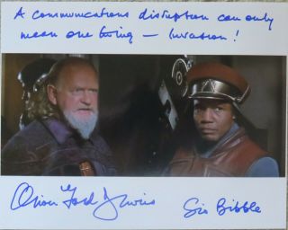 Stars Wars Episode L Photo Autographed By Oliver Ford Davies As Sio Bibble,  1