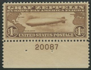 C14 $1.  30 Zeppelin Xf - Og Nh Gem With Plate No.  Hw4664