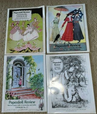 (group Of 4) Paperdoll Review Back Issue Catalogs (issues 12a,  17,  18,  20)