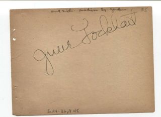 June Lockhart Signed Album Page Vintage Autographed Signature Lost In Space