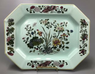 Adams Calyx Ware Ming Jade Rare Large Serving Platter - Ironstone England 14 "