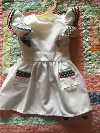 American Girl Molly Mcintire Birthday Party Pinafore White Dress With Socks