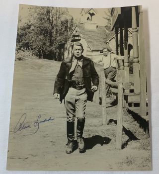 Alan Ladd Hand Signed Autographed Photo 7x9 Inches