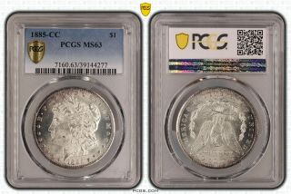 1885 Cc Morgan Silver Dollar Pcgs Ms63